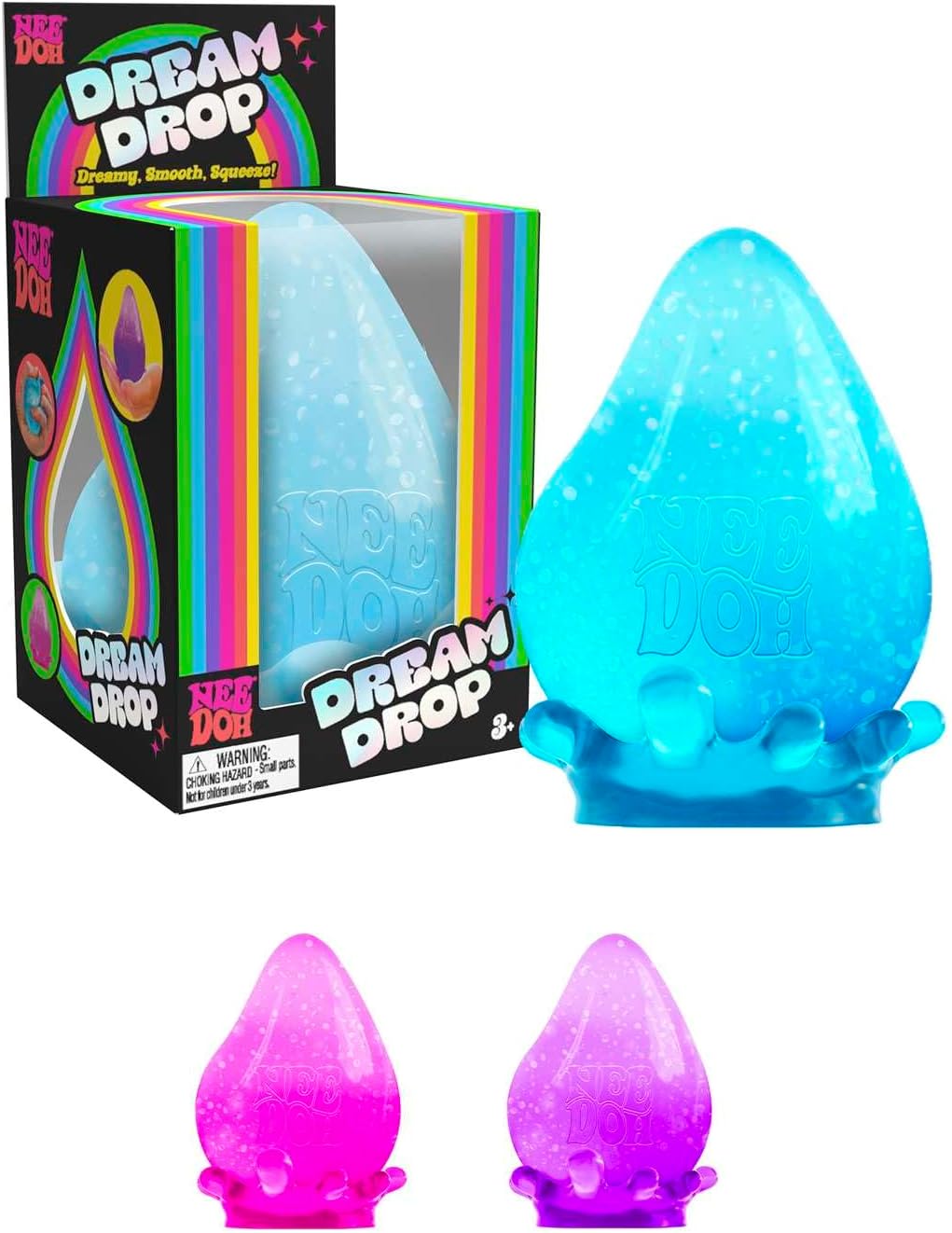 Schylling NeeDoh Dream Drop - Sensory Squeeze Toy with Dreamy Smooth Squeeze - 3" Tall - Color May Vary (Pack of 1) 24Hr Smart